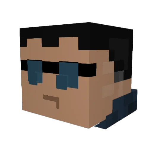 BrokenDante Minecraft avatar head, 3D render
