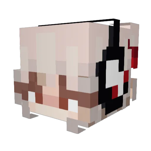 BrokenEmu1 Minecraft avatar head, 3D render