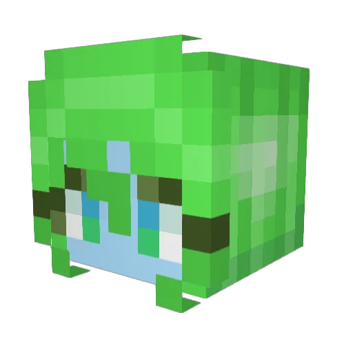 BrokenGaim Minecraft avatar head, 3D render