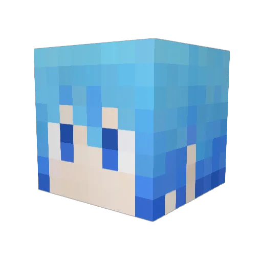BrokenGenesis Minecraft avatar head, 3D render