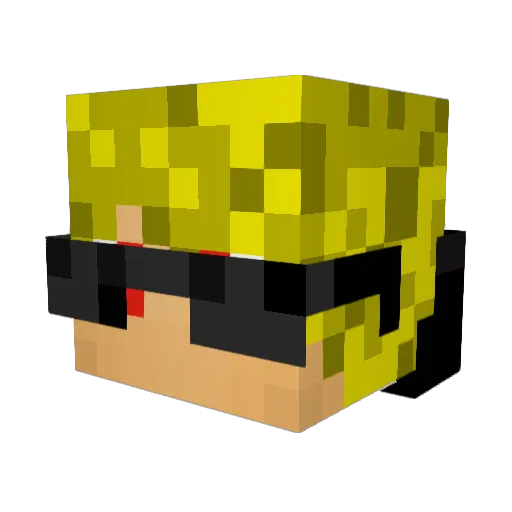 BrokenHacks Minecraft avatar head, 3D render
