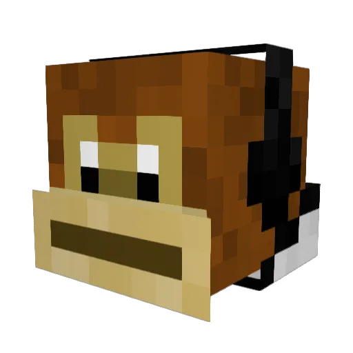 BrokenHelmet Minecraft avatar head, 3D render