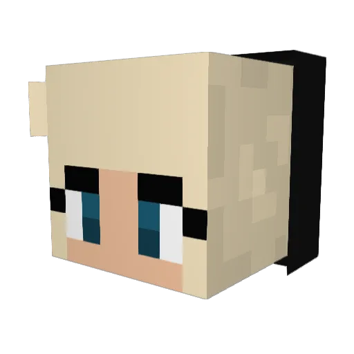 BrokenJade2016 Minecraft avatar head, 3D render