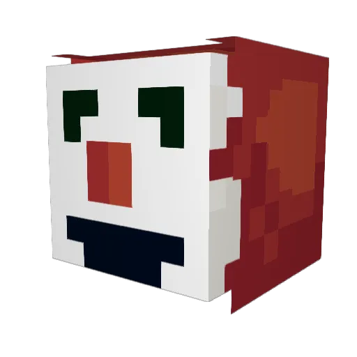 BrokenJaws Minecraft avatar head, 3D render