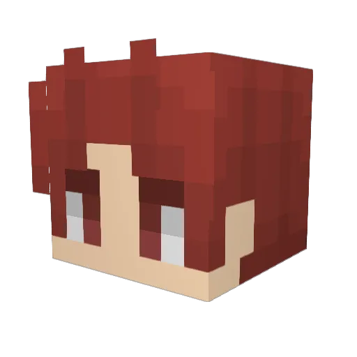 BrokenKite Minecraft avatar head, 3D render