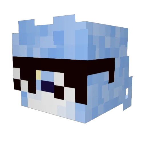 BrokenLatchhook Minecraft avatar head, 3D render