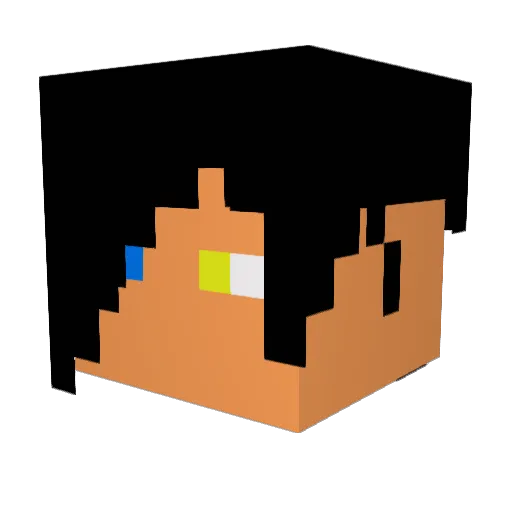 BrokenMoon666 Minecraft avatar head, 3D render