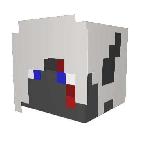 BrokenPhoenix Minecraft avatar head, 3D render