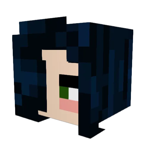 BrokenSaint333 Minecraft avatar head, 3D render