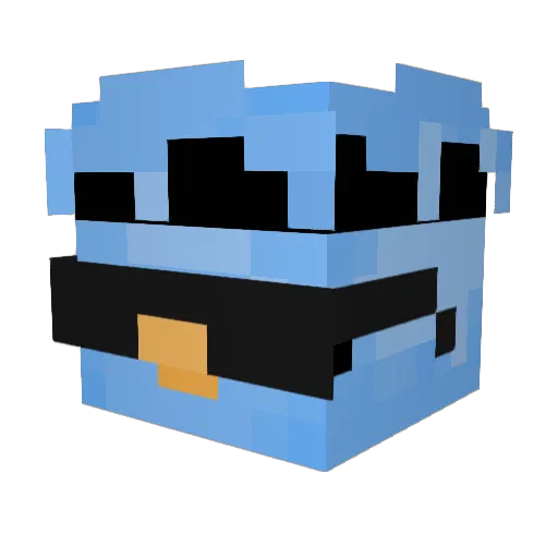BrokenVape Minecraft avatar head, 3D render