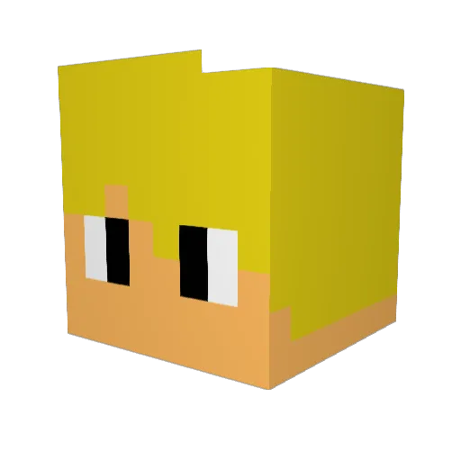 Broken_Berni Minecraft avatar head, 3D render