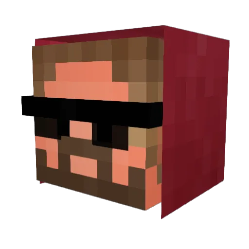 Broken_Hunter Minecraft avatar head, 3D render
