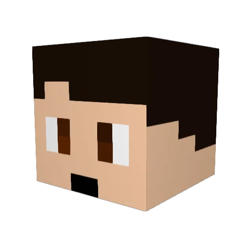 Broken_Minded_ Minecraft avatar head, 3D render