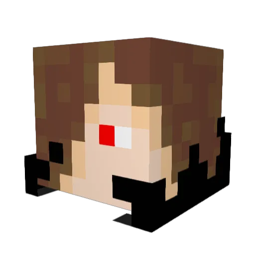 Broken_Mindless Minecraft avatar head, 3D render