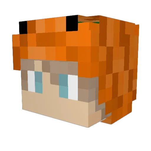 Broken_Neptune44 Minecraft avatar head, 3D render
