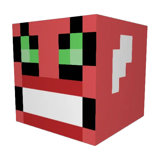 Broken_Shovel Minecraft avatar head, 3D render