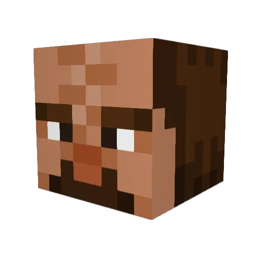 Brokenbot01 Minecraft avatar head, 3D render