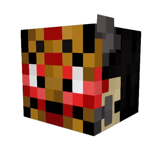 Brokengaker Minecraft avatar head, 3D render
