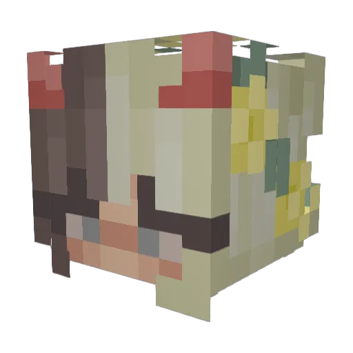 Brokenwhispers Minecraft avatar head, 3D render