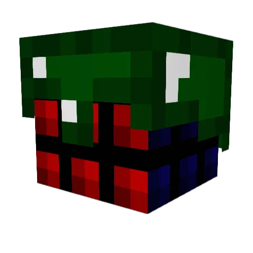 Broker_D01 Minecraft avatar head, 3D render