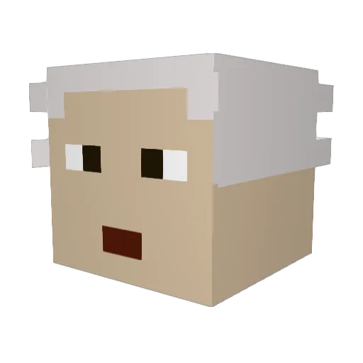 BrokeyBoy Minecraft avatar head, 3D render