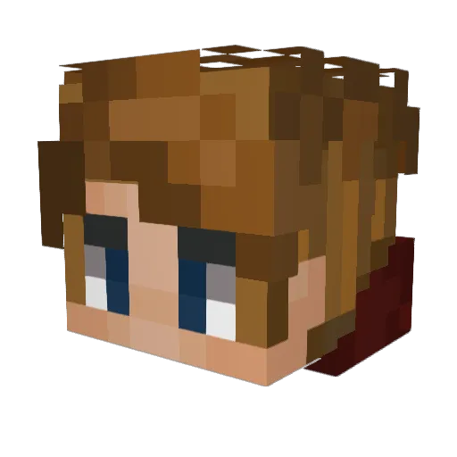 BrokingYT Minecraft avatar head, 3D render