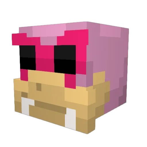 Brokssito Minecraft avatar head, 3D render