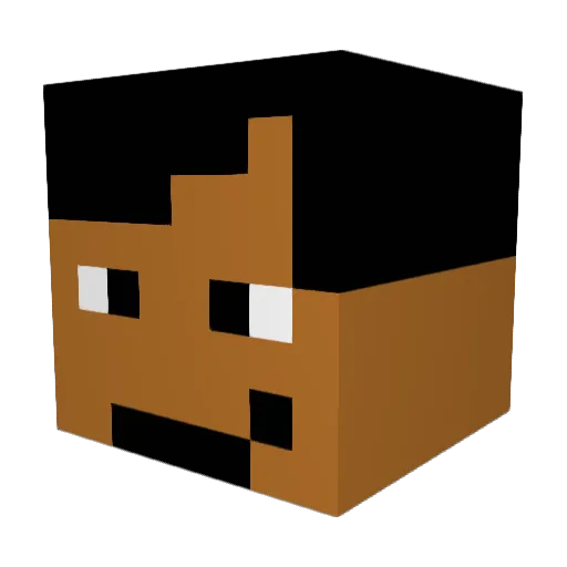 Broky0800 Minecraft avatar head, 3D render