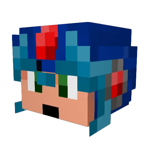 BrolandoJones Minecraft avatar head, 3D render