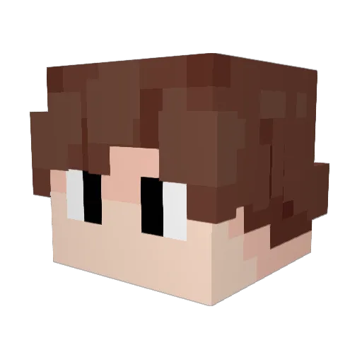 Broly570 Minecraft avatar head, 3D render