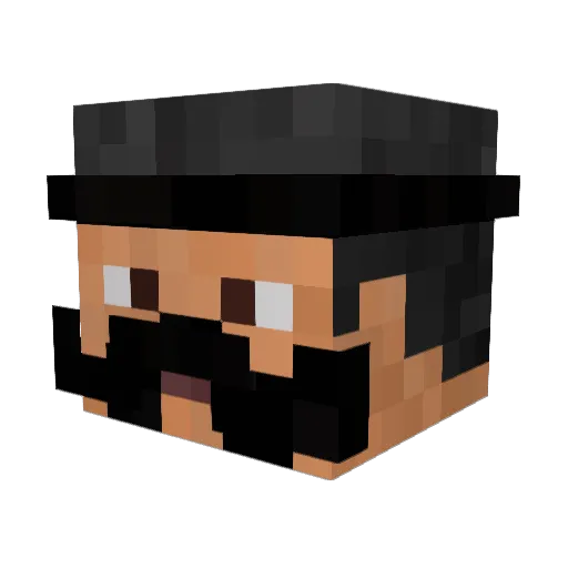 BromSnor Minecraft avatar head, 3D render