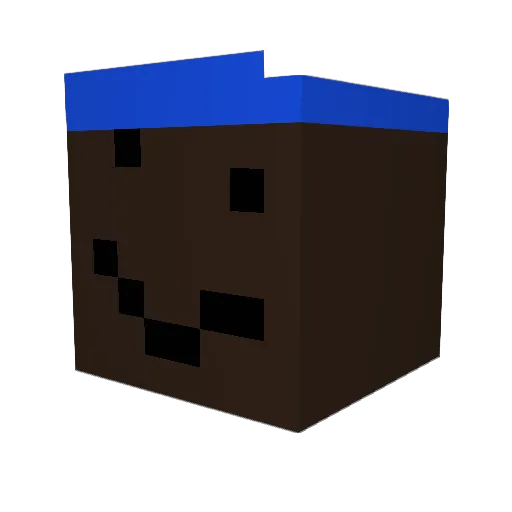 Brom_m Minecraft avatar head, 3D render