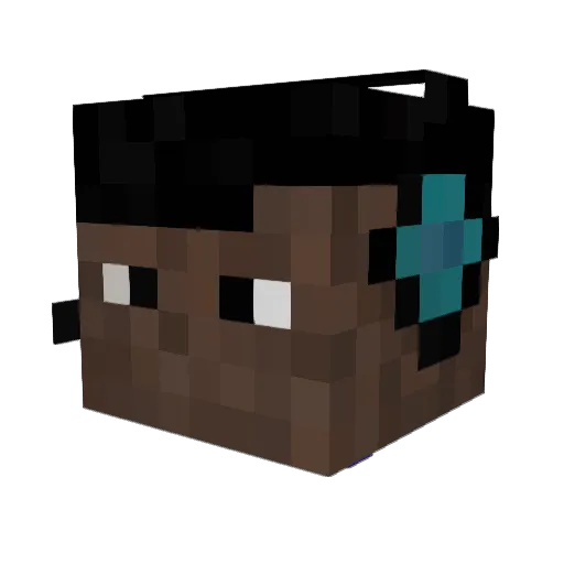 Broman209 Minecraft avatar head, 3D render