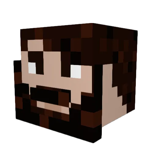 Bromasta Minecraft avatar head, 3D render