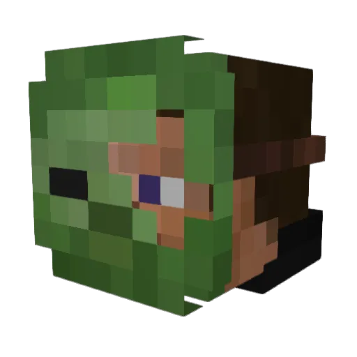 Bromelia Minecraft avatar head, 3D render