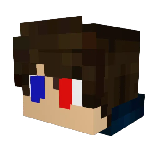Brommen Minecraft avatar head, 3D render