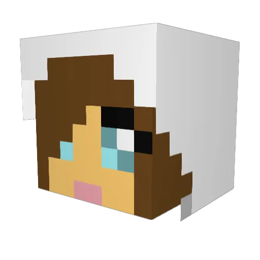 BronCait Minecraft avatar head, 3D render