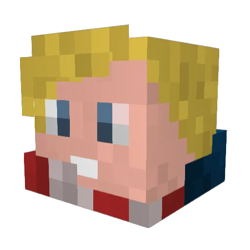 BronTpng Minecraft avatar head, 3D render