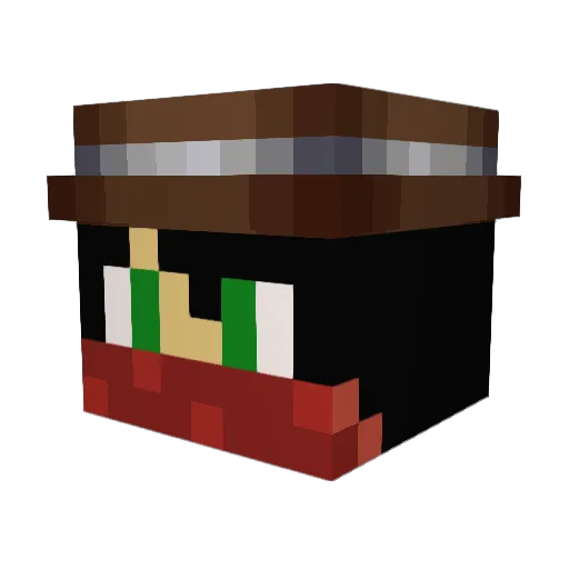BroncoBebop Minecraft avatar head, 3D render