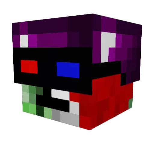 Broneg Minecraft avatar head, 3D render