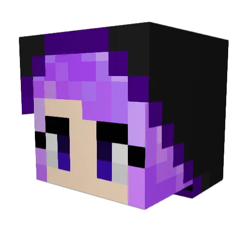 Bronny Minecraft avatar head, 3D render