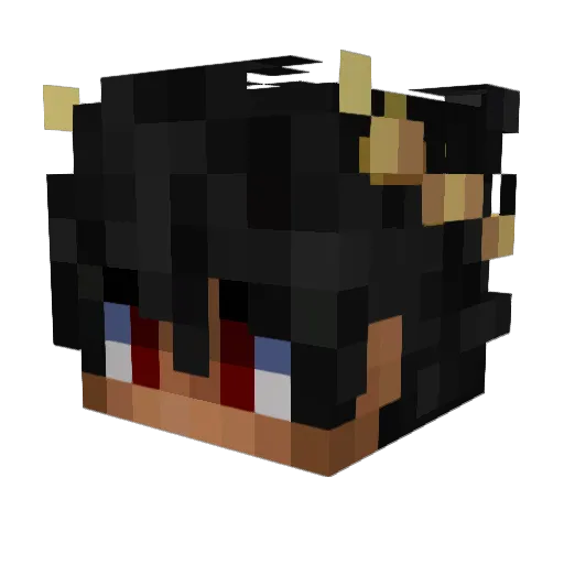 Bronomeister Minecraft avatar head, 3D render