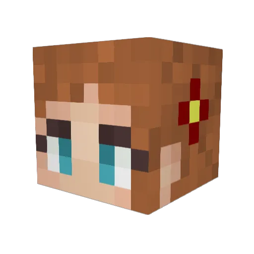 Bronteecore Minecraft avatar head, 3D render