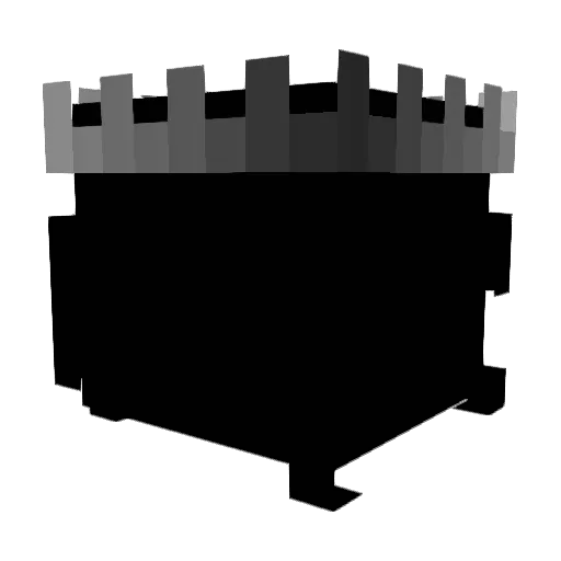 Brontolone Minecraft avatar head, 3D render