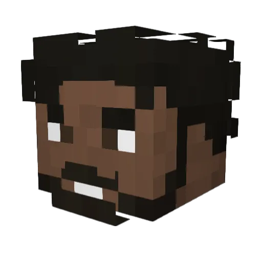 Bronuck Minecraft avatar head, 3D render