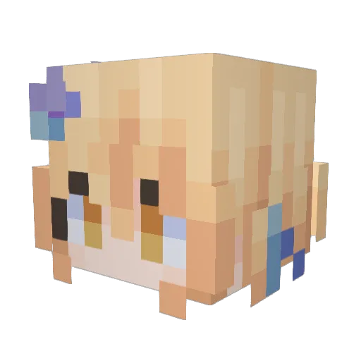 BronyaLande Minecraft avatar head, 3D render