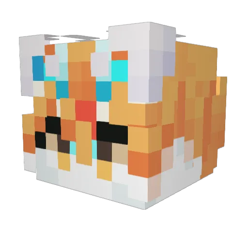 Bronyrd Minecraft avatar head, 3D render