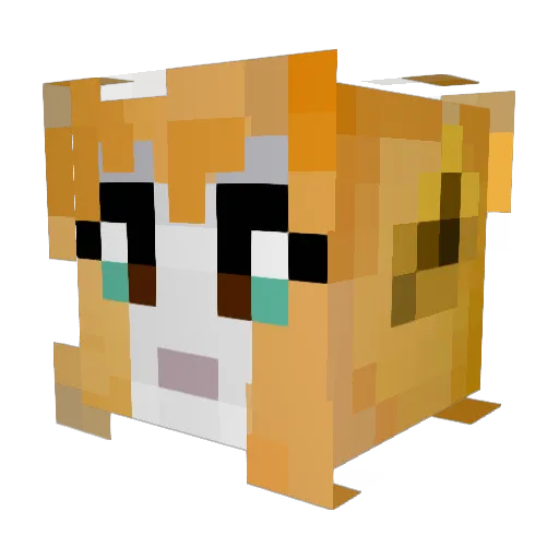 BronzeManul Minecraft avatar head, 3D render