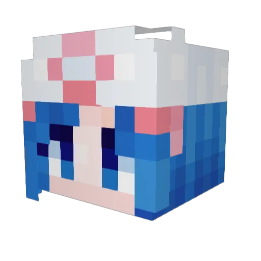 Bronzor Minecraft avatar head, 3D render