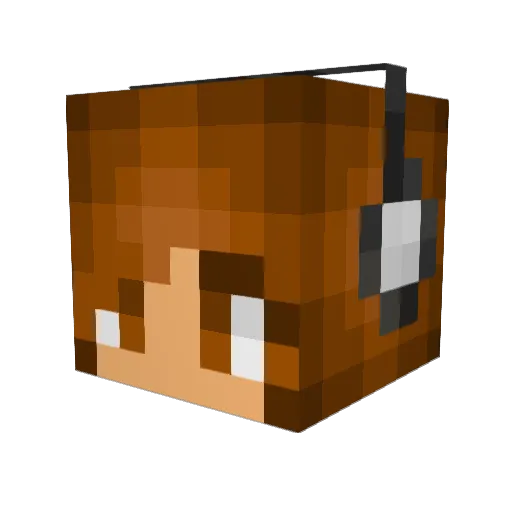 Broochs Minecraft avatar head, 3D render